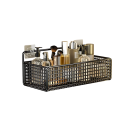 Organizador de baño 23x11x12 cm Estante de almacenamiento de pared autoadhesivo Sin taladros Soporte de plástico para artículos de tocador Soporte 8