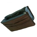 Organizador de bolsa para cosméticos e pequenos objetos Bolsa de viagem com alças e fecho Múltiplos bolsos e compartimentos Poliéster 27 x 25