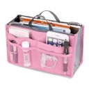 Organizador de bolso para cosméticos y pequeños objetos Neceser de viaje con asas y cremallera Muchas bolsillos y compartimentos Poliéster 8