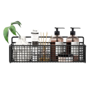 Organizador de Casa de Banho 23x11x12 cm Prateleira de Parede Adesiva Sem Perfuração Suporte de Plástico para Produtos de Higiene Pessoal Suporte Multifuncional 4