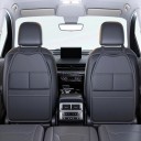 Organizador de encosto de carro Bolsa de armazenamento multifuncional para assento 3 bolsos 59 x 42,5 cm Couro PU Preto Proteção do assento 6