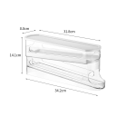 Organizador de huevos para refrigerador, transparente, de doble capa, dispensador automático, estilo escalera, plegable, caja de almacenamiento 4