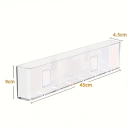 Organizador de pared transparente para libros 25 x 15 x 10 cm Autoadhesivo sin perforación Soporte de PET para pared Estante de almacenamiento 3