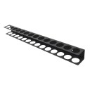 Organizador de parede em metal para chaves de fenda e alicates 40 x 4 cm suporte de armazenamento com 14 orifícios para oficina, garagem e mesa 1