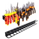Organizador de parede em metal para chaves de fenda e alicates 40 x 4 cm suporte de armazenamento com 14 orifícios para oficina, garagem e mesa 3