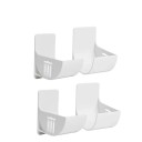 Organizador de plástico adhesivo para bolsas de basura, bandeja práctica para cocina y baño, fácil de instalar, 2 pares 1