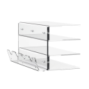 Organizador de teclado e rato de três níveis 178 x 267 x 155 mm com espaço de armazenamento, acrílico, leve 8