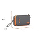 Organizador de viagem para eletrónica e cabos 12x4,5x23,5 cm Cores Neutras Estojo prático para carregadores, auriculares e acessórios 5