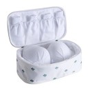 Organizador de viaje para sujetadores y ropa interior Estuche con cremallera y bolsillos en la tapa Almacenamiento ordenado de la ropa en la maleta 11