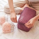 Organizador de viaje para sujetadores y ropa interior Estuche con cremallera y bolsillos en la tapa Almacenamiento ordenado de la ropa en la maleta 19