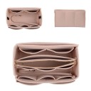 Organizador feminino para mala em feltro com bolso com fecho Inserto para mala com muitos compartimentos para cosméticos e pequenas coisas Paredes 9