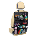 Organizador para a parte de trás do banco da frente do carro com bolsa transparente para tablet Organizador de armazenamento Oxford material para brinquedos e garrafas 2