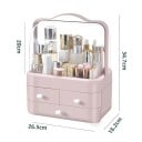 Organizator cosmetic prăfuit cu sertare 26,5 × 18,2 × 34,7 cm cutie de depozitare pentru machiaj și produse cosmetice 4