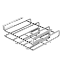 Organizator de bucătărie suspendat pentru tăvi și capace 26,8 × 25,8 × 13,3 cm din oțel inoxidabil 304 argintiu sub dulap 1
