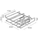 Organizator de bucătărie suspendat pentru tăvi și capace 26,8 × 25,8 × 13,3 cm din oțel inoxidabil 304 argintiu sub dulap 3