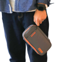 Organizator de călătorie pentru electronice și cabluri 12x4,5x23,5 cm Culori neutre Husă practică pentru încărcătoare, căști și accesorii 3