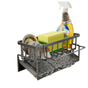 Organizator practic pentru chiuvetă cu raft de scurgere 23 x 8.9 x 10 cm fără găurire suport impermeabil pentru burete și săpun 2