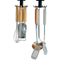 Organizator rotativ pentru ustensile de bucătărie 6 x 5.5 cm autocolant fără găurire cârlig suspendat suport 360° sub dulap 9
