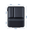 Organizator suspendat pentru mașină pentru scaun 38 x 32 cm 3 compartimente buzunar din plasă Organizator de depozitare din piele artificială Accesoriu practic pentru interior 2