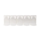 Organizer cosmetico da parete bianco 23,5 x 7 cm set da 5 pezzi Supporto in plastica per trucco e accessori Supporto per bagno 1