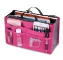 Organizér do kabelky na kosmetiku a drobnosti Cestovní taštička s uchy a zipem Mnoho kapes a přihrádek Polyester 27 x 16 x 9 cm 6