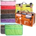 Organizér do kabelky na kozmetiku a drobnosti Cestovná taštička s ušami a zipsom Mnoho vreciek a priehradiek Polyester 27 x 16 x 9 cm 14