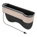 Organizér do mezery mezi sedadlem a konzolí Strana spolujezdce LED podsvícení 2x USB Držák nápojů 28,5 x 7 x 18,5 cm 3
