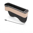 Organizer for the Gap Between the Seat and Console Driver's Side LED Lighting 2x USB Cup Holder 28.5 x 7 x 18.5 cm 3