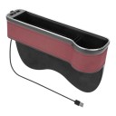 Organizer for the Gap Between the Seat and Console Passenger Side LED Lighting 2x USB Cup Holder 28.5 x 7 x 18.5 cm 4