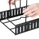 Organizér na hrnce a pánve 8 úrovní nastavitelný stojan 50 x 37,7 cm železná konstrukce modrá do kuchyňské skříňky 3