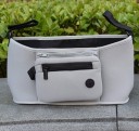 Organizzatore da viaggio per passeggino con cinghie per il manico Borsa in neoprene per accessori per bambini con tasche con zip 31,5 x 9,5 x 2
