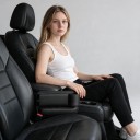 Organizzatore per lo spazio tra il sedile e la console Destra con portabicchieri 29,5 x 4,5 cm Aspetto in pelle Nero Scatola portaoggetti per auto 6
