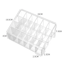 Organizzatore per rossetti 10,5 x 15 x 7,5 cm Supporto in plastica PP con 24 scomparti 2,5 x 2,5 cm Supporto cosmetico trasparente per trucco 3