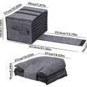 Organizzatore per stoviglie con scomparti per piatti 27 x 20 x 18 cm pieghevole feltro grigio scuro per camper e cucina 3