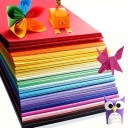 Origami papíry 100 listů cca 15 × 15 cm barevný mix papír pro skládání scrapbooking DIY tvoření kancelářské použití 1