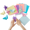 Origami papíry 100 listů cca 15 × 15 cm barevný mix papír pro skládání scrapbooking DIY tvoření kancelářské použití 3