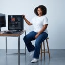 Original CPU-kylare AMD med RGB-belysning och fläkt TDP upp till 95 W 4-pin Kopparvärmerör Svart För AMD Ryzen 3, 5, 7 och 9 processorer 4