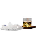 Original Crystal Glass 200 ml 73 x 70 x 68 mm Engraved Motif of Mount Fuji on the Base Whisky Tea Glass Elegant Gift 4