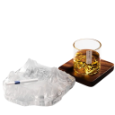 Originale krystalglas 200 ml 73 x 70 x 68 mm Sandblæst motiv af bjerget Fuji i bunden Glas til whisky te elegant gave 5