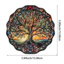 Ornament acrilic rotund Copacul Vieții 15 x 15 cm Decorațiune de perete colorată Decorațiune universală pentru interior și exterior 2
