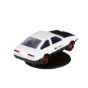 Ornamento de carro a deslizar para o tablier Carro branco com rodas vermelhas Decoração para carro Figura móvel para o interior do veículo 3