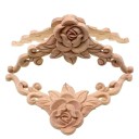 Ornamento in legno con rosa 1
