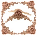 Ornamento in legno con rosa 5