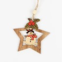 Ornement de Noël en bois 4 pièces 9