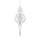 Ornement de Noël en verre Décoratif avec des ornements Rond avec pointe Transparent avec paillettes Avec un œillet pour suspension Décoration de Noël 3