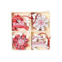 Ornement en bois avec motif de Noël 12 pcs 4
