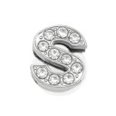 Ornement en strass pour crocs lettre S 2,5–3 cm décoration en PVC argentée pour personnaliser les chaussures et mettre en valeur les détails 1