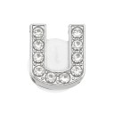 Ornement en strass pour crocs lettre U 2,5–3 cm décoration en PVC argentée pour personnaliser les chaussures et mettre en valeur les détails 1