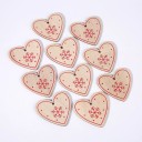 Ornements de Noël en bois 10 pcs C585 24