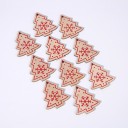 Ornements de Noël en bois 10 pcs C585 33